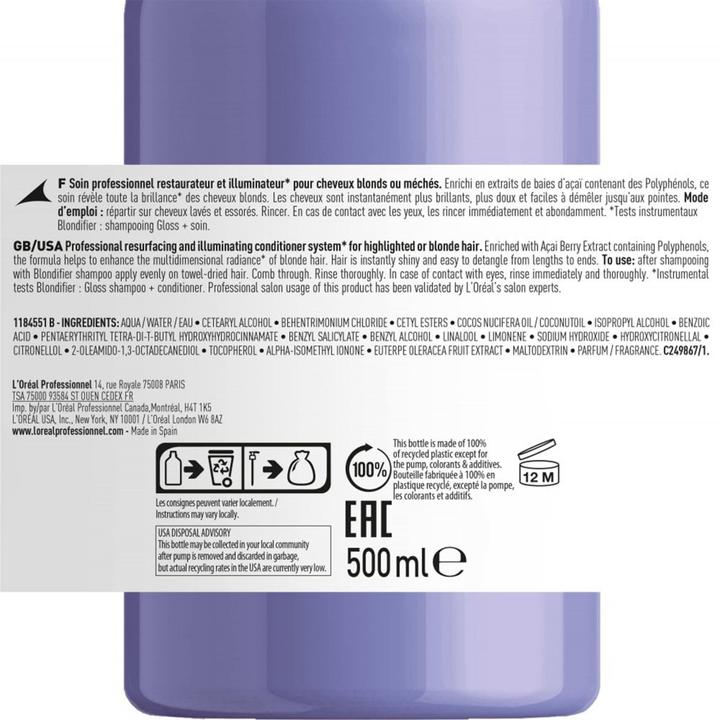 Image du produit L'Oréal Professionnel Série Expert Blondifier Conditioner (500 ml)