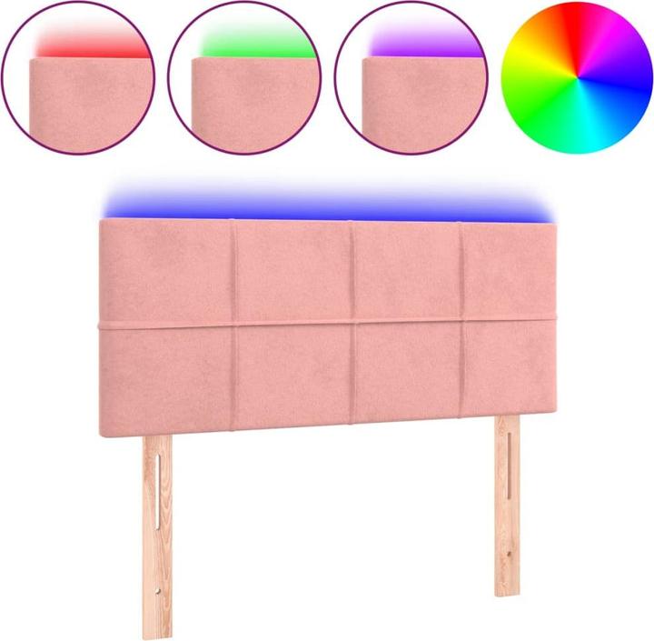 Actual product image VidaXL LED Kopfteil Samt (200 x 5 x 88 cm)