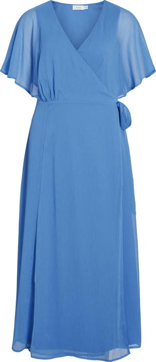 Vila Kurzärmeliges Maxi Wickelkleid