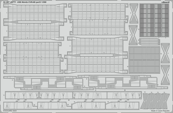 Valeurs nutritives et ingrédients Eduard USS Nimitz CVN-68 part 3 1/350 TRUMPETER