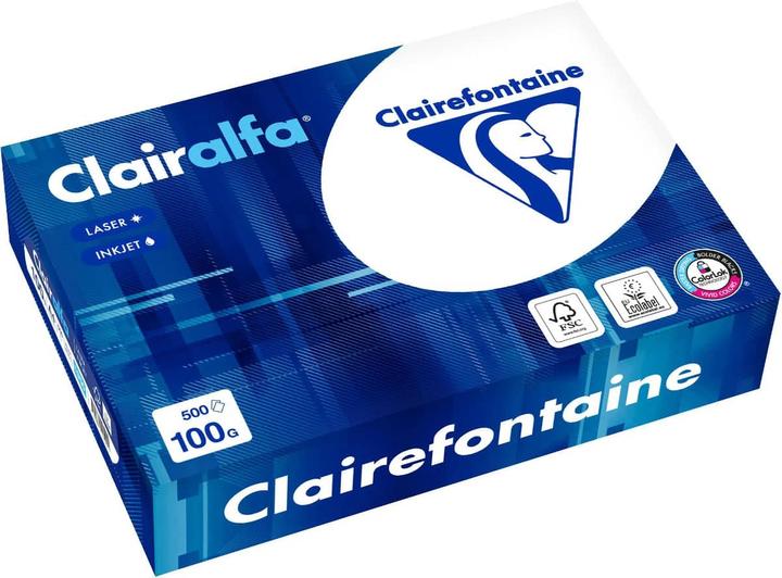 Actual product image Clairefontaine Universal paper Clairalfa FSC Premium, bright white (100 g/m², 500 x, A4)