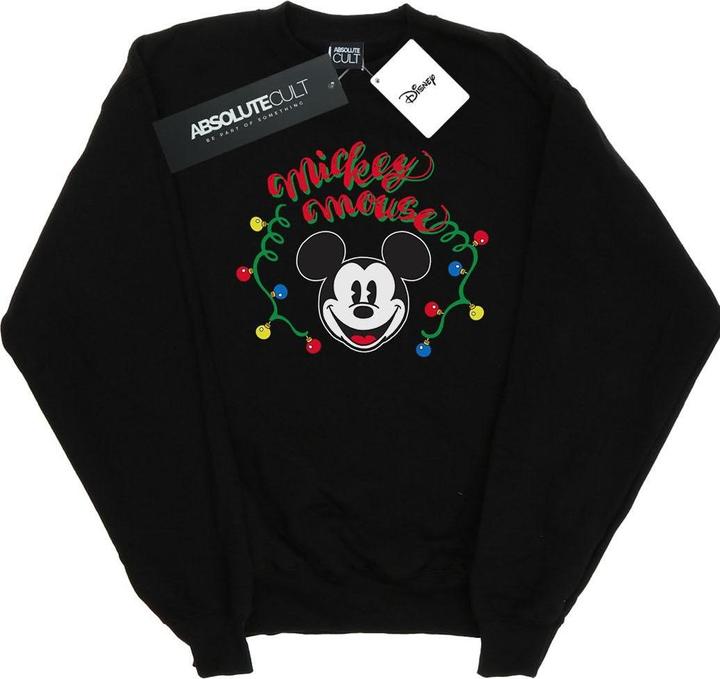 Disney Mickey Mouse Christmas Light Bulbs Sweatshirt (M)
