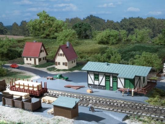 Produktbild Auhagen 14451 N Güterschuppen mit Lade
