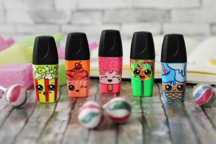 Produktbild STABILO BOSS MINI Sweet Friends Textmarker (Blau, Grün, Orange, Pink, Gelb, 5 mm)