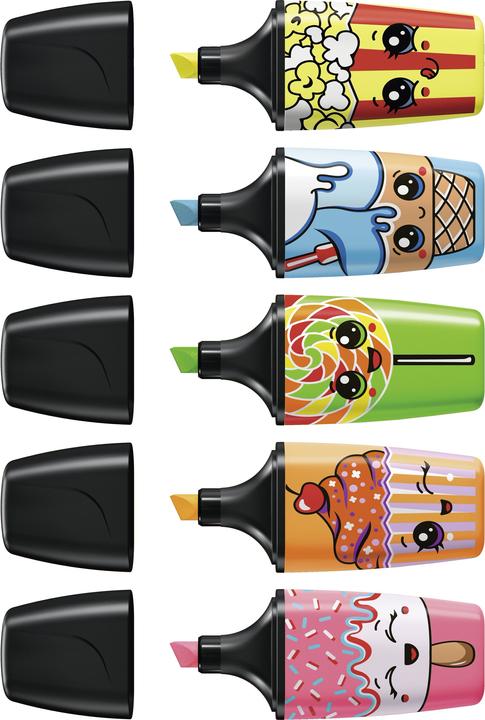 Produktbild STABILO BOSS MINI Sweet Friends Textmarker (Blau, Grün, Orange, Pink, Gelb, 5 mm)