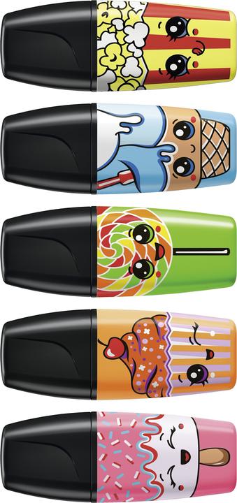 Produktbild STABILO BOSS MINI Sweet Friends Textmarker (Blau, Grün, Orange, Pink, Gelb, 5 mm)