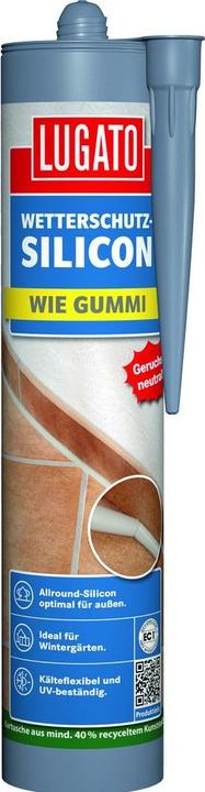 Lugato Come la gomma Protezione dalle intemperie Silicone (Trasparente, 310 ml)