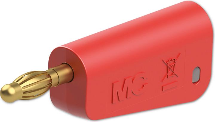 Actual product image Stäubli LM-4A-39 Blade connector Plug Pin-Ø: 4 mm Red 1 pc.