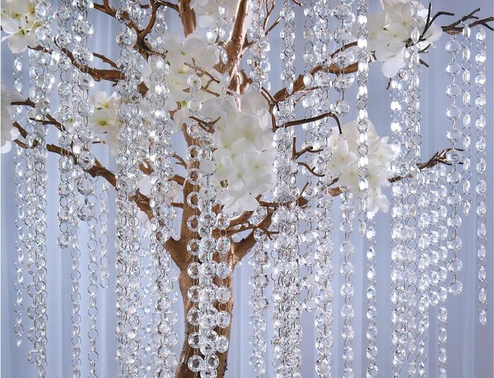 Image du produit Partydeco Crystal garland, colourless, 1m (1 pkt / 1 pc.)
