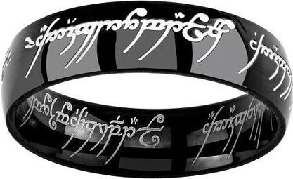Silvego Black Steel Power Ring from The Lord of the Rings movie RRC5623 - Circuit: 53 mm (53)