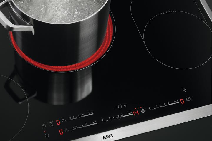 Actual product image AEG HK654850XB, Stainless Steel Integrated Ceramic 4 Zone(s)