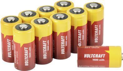 Produktbild Voltcraft CR123A 10pcs Fotobatterie CR-123A Lithium 1500 mAh 3 V 10 St. (10 Stk., RCR123A, 1500 mAh)