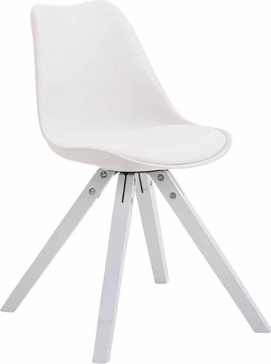 Actual product image Swisshandel24 Set of 4 Toulouse faux leather white Square