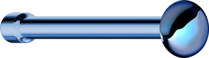 Star Piercing Nasenstecker gerade mit Kuppel dunkelblau (ohne Messing, Chirurgenstahl 316L)