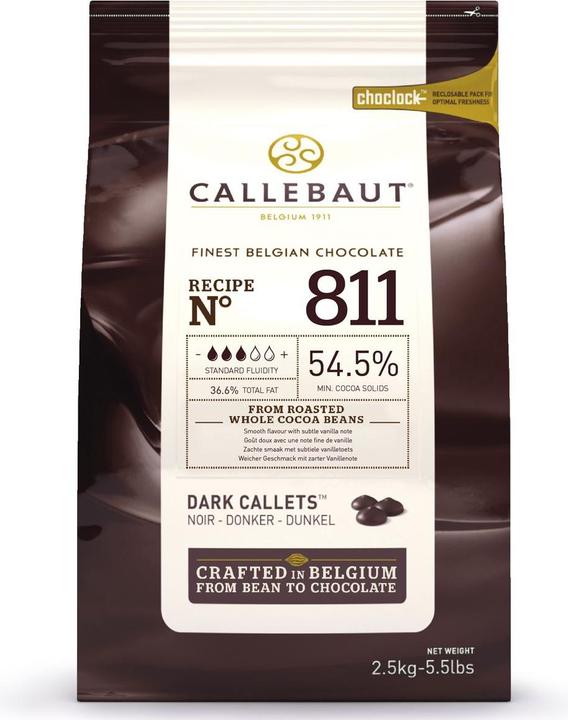 Nutritional values and ingredients Callebaut Chocolate callets -Dark- 2.5 kg (2500 g)