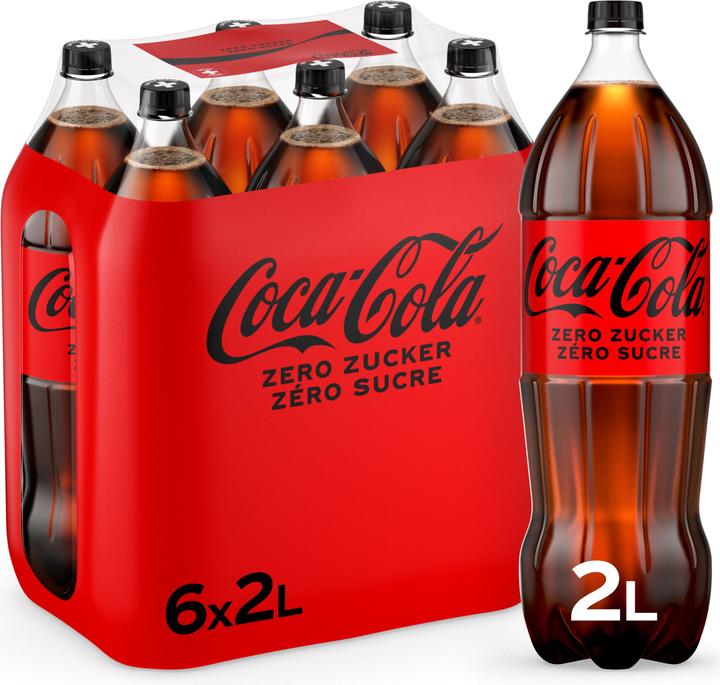 Image du produit Coca Cola Coca-Cola zero sucre 6 x 2.0L PET (6 x 200 cl)