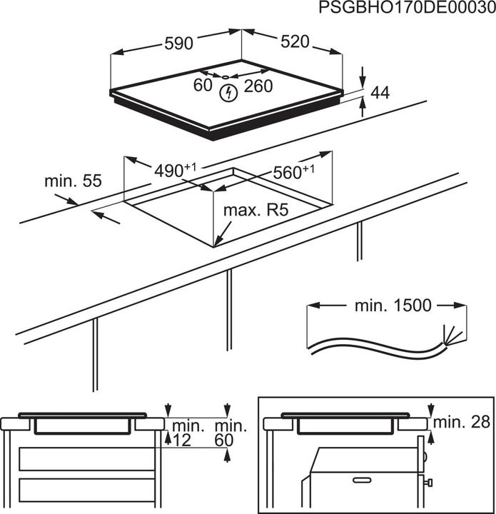 Actual product image Electrolux EIS62443 Integrated Zone Induction Cooktop 4 Zone(s)