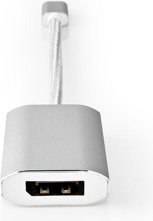 Produktbild Nedis CCTB64480AL02. Kabellänge: 0,2 m, Anschluss 1: USB Typ-C, Anschluss 2: DisplayPort. Menge pro Packu (USB Typ-C, 20 cm)