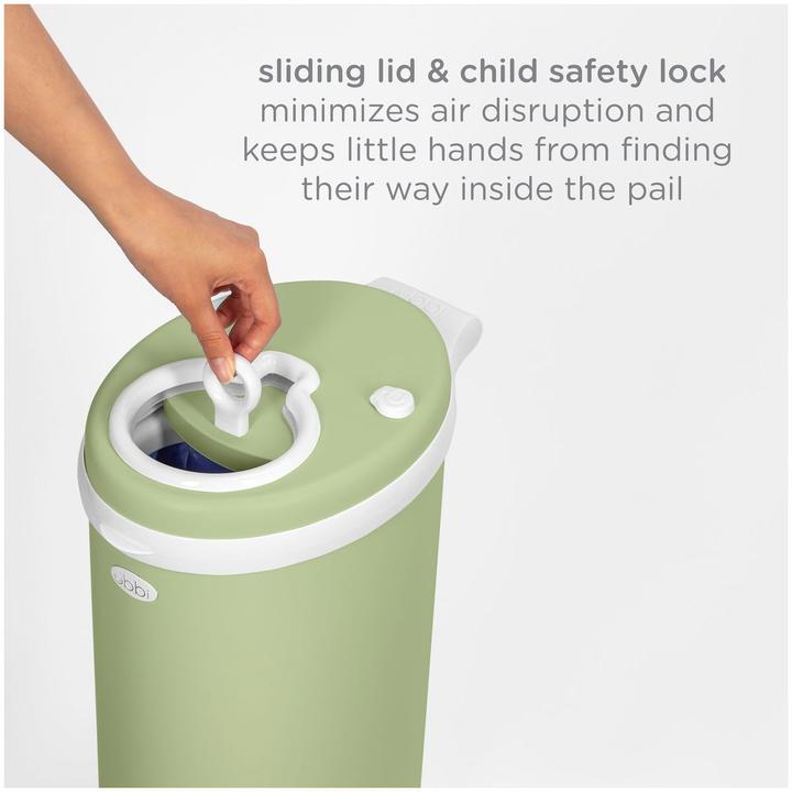 Actual product image Ubbi Windeleimer aus Edelstahl grün