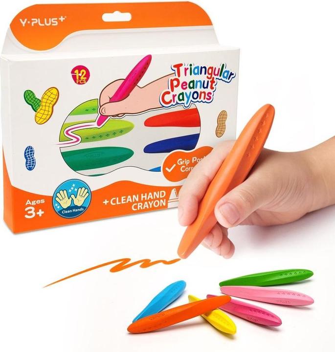 Teka Erdnuss-Dreiecksmalstifte 12 Stk (Multicolore, 12 x)