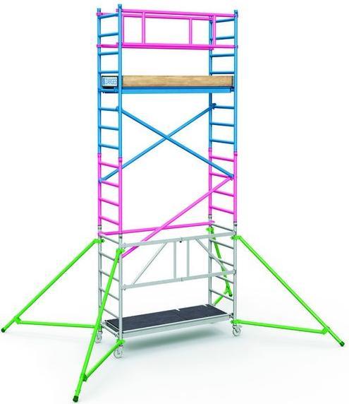 Produktbild Zarges Arbeitsgerüst PaxTower 1T 0,72 x 1,80 m Arbeitshöhe 5,55 m (Gerüst, 180 cm)