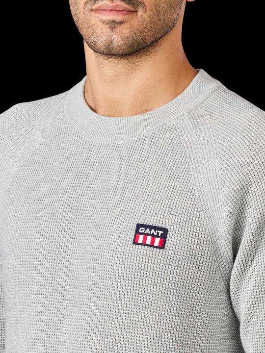 Immagine prodotto GANT Waffle Rib Pullover girocollo grigio chiaro melange (S)