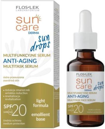 Produktbild Floslek Sun Care Derma Sun Drops Multifunctional Anti-Aging Face Serum Spf20 30Ml (30 ml)