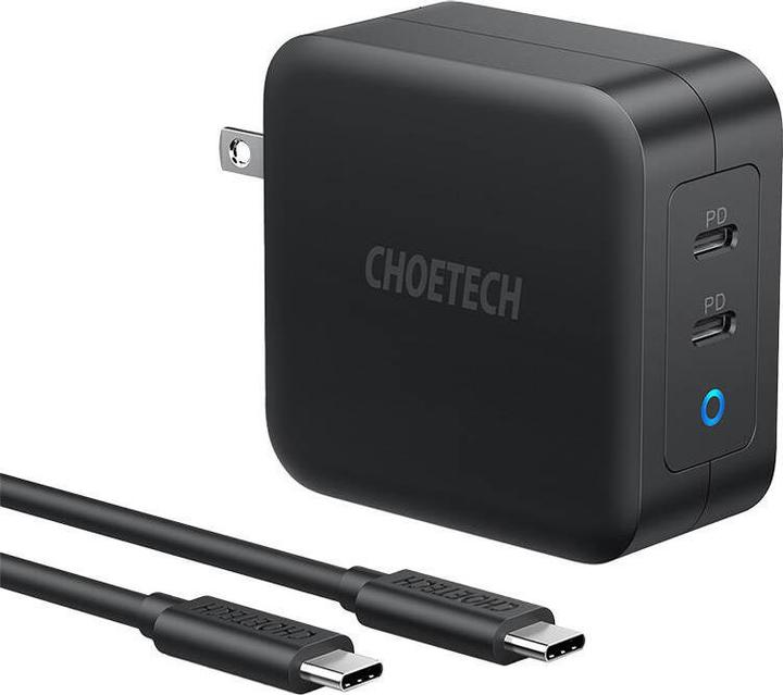 Productafbeelding Choetech PD6008 2xUSB-C PD 100W GaN netlader (100 W)