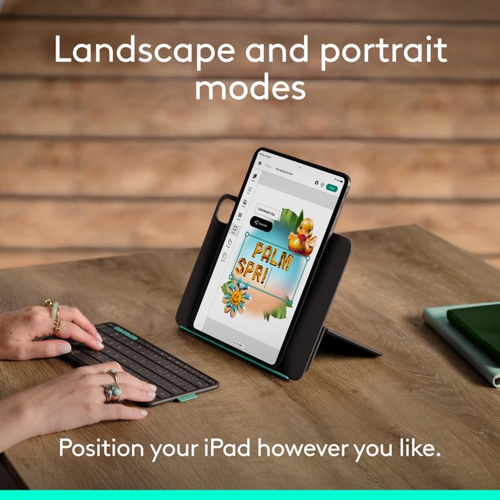 Produktbild Logitech Flip Folio (CH, iPad Air 2022 (5. Gen), iPad Air 11 2024 (M2), iPad Pro 11 2024 (M4), iPad Air 11 2025)