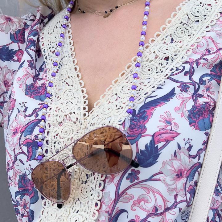 Produktbild Hurtel Kette für Sonnenbrille Perlen Anhänger grün