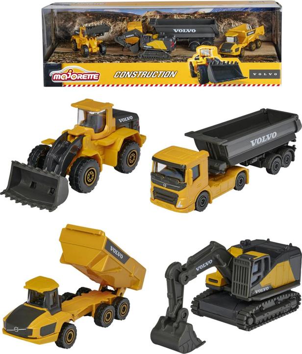 Actual product image Majorette Volvo work vehicles gift box