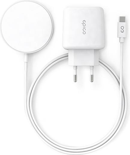 Immagine prodotto Epico Set di caricabatterie wireless 20w bianco (20 W)