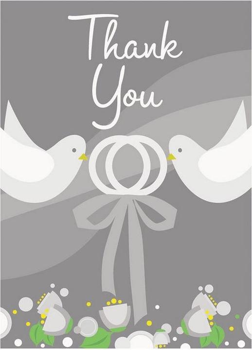 Immagine prodotto Unique Party Carta Biglietto di Ringraziamento Misura Confezione 8 (8 pz.)