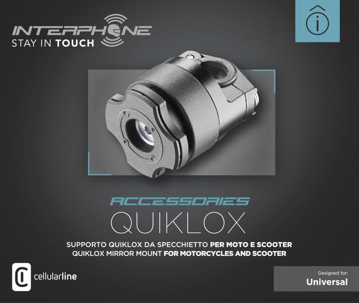 Produktbild Interphone QUIKLOX Motorrad Spiegel Befestigung