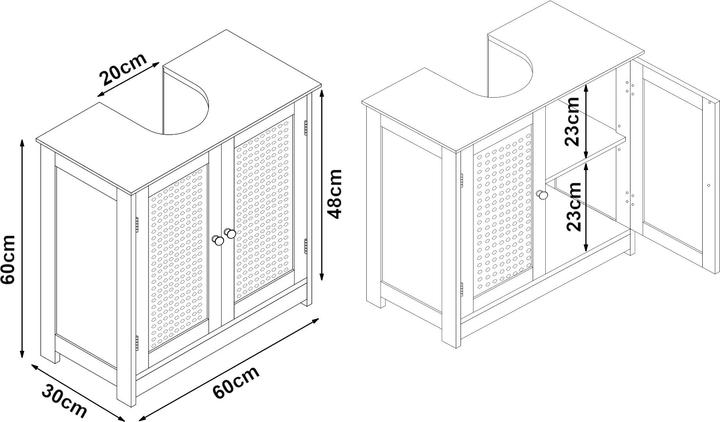 Actual product image En.Casa Karlsøy (60 x 60 x 30 cm)