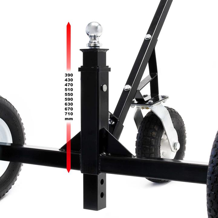 Produktbild Wiltec Rangierhilfe Anhänger 500 kg 50mm Kupplung 3 Räder Wohnwagen Caravan
