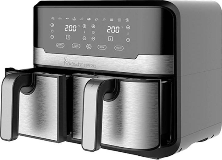 Actual product image MasterPRO Hot air fryer 2400W non-stick coating, cool-touch housing, timer function, with di