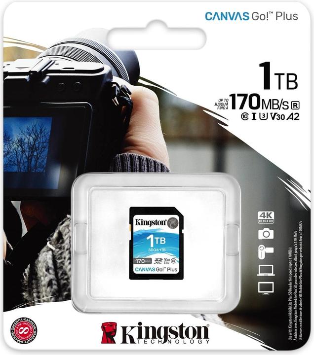 Produktbild Kingston Canvas Go! Plus (1000 GB, SDXC, U3, UHS-I)
