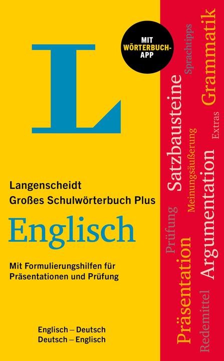 Produktbild Langenscheidt Grosses Schulwörterbuch Plus Englisch (Englisch, Deutsch, 2024)
