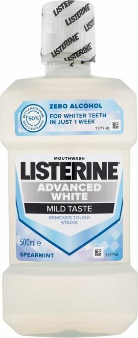 Actual product image Listerine Advanced White Mild Taste Mouthwash (500 ml, Mouthwash)