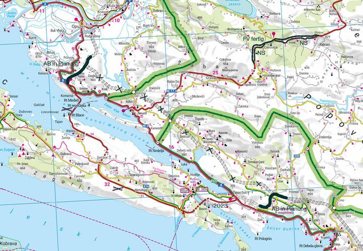 Produktbild Kroatien Küste, Strassen- und Freizeitkarte 1:200.000, freytag & berndt