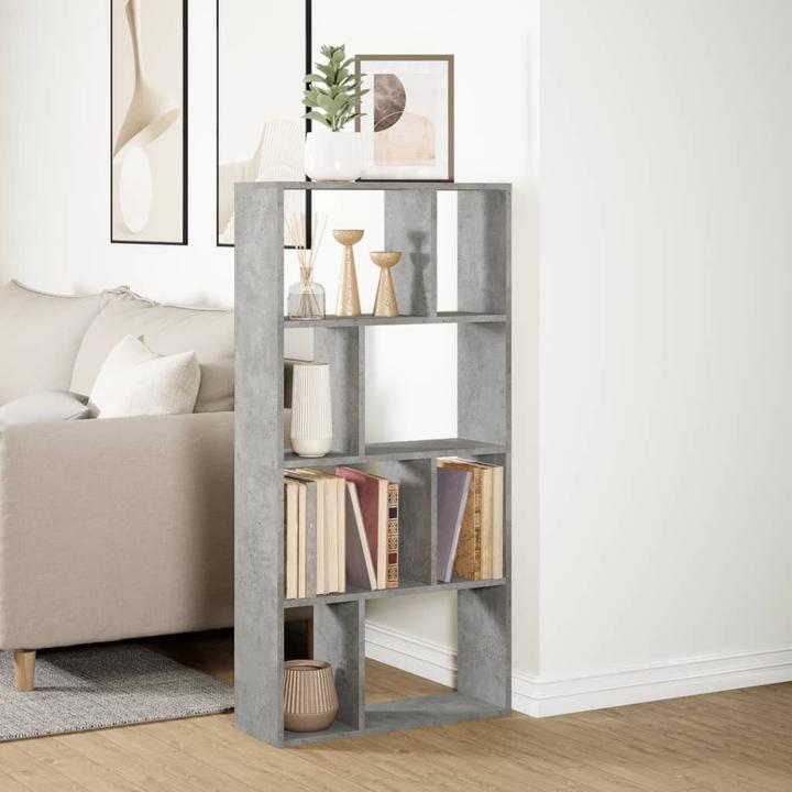Produktbild VidaXL Bücherregal Raumteiler Standregal Aktenregal Büroregal Regal Betongrau (60 x 20 x 120 cm)