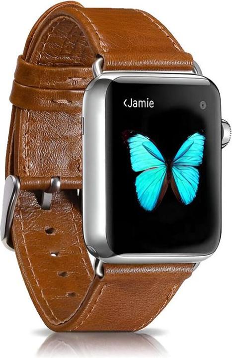 Immagine prodotto iCarer Retro Lederarmband für Apple Watch – 38 mm, Coffee Braun (RIW115-YB) (Vera pelle)
