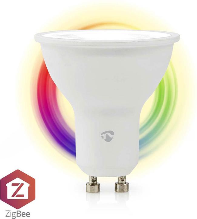 Produktbild Nedis SmartLife Vollfärbige LED-Lampe | Zigbee 3.0 | GU10 | 345 lm | 4.7 W | RGB / Warm bis kühlen w (GU10, 4.70 W, 345 lm, 1 x, F)