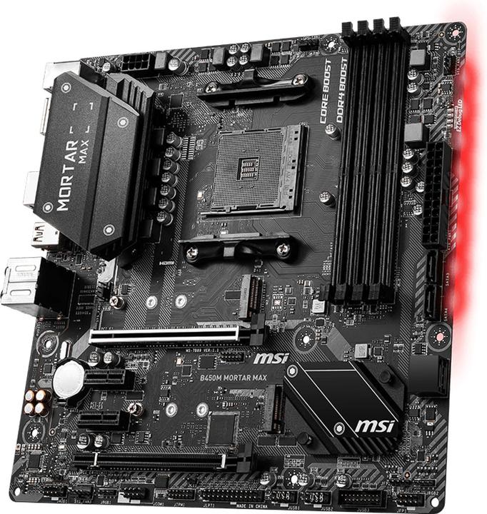 Actual product image MSI B450M Mortar Max (AM4, AMD B450, mATX)