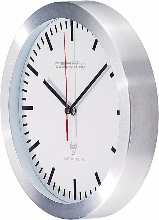 Produktbild Pearl Elegante Funk-Wanduhr mit laufruhigem Quarz-Uhrwerk (25 cm)