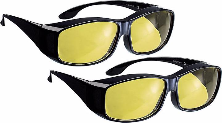 Pearl 2er-Set Überzieh-Nachtsichtbrillen "Night Vision" für Brillenträger
