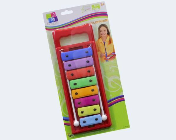 Produktbild 707304 Xylophon mit 8 Töne, Xylofon aus Kunststoff, Kinderxylophon ca. 25cm, Kinderinstrume