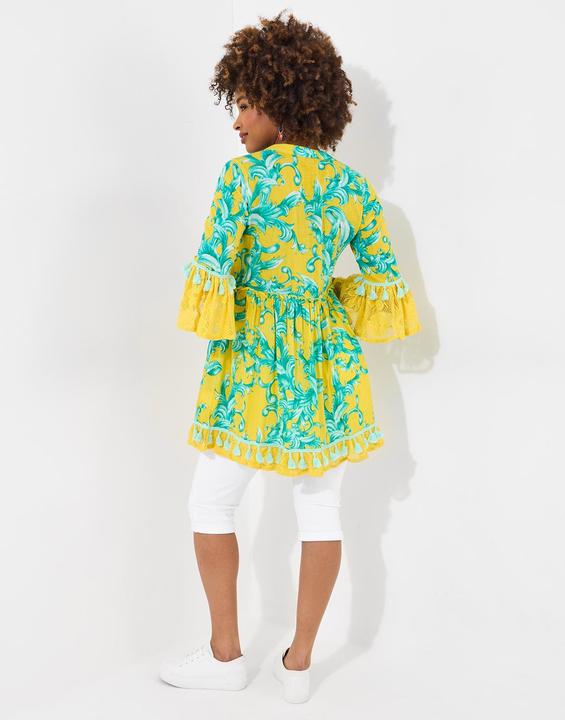 Produktbild Joe Browns Boho Print Lace Sleeve Beaded Cotton Tunic Dress