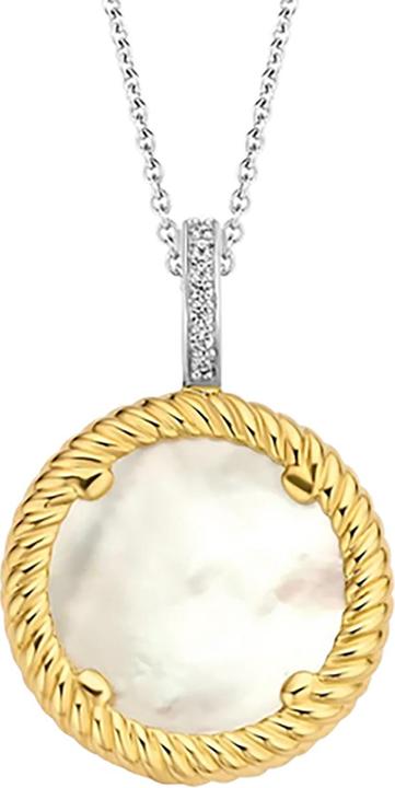 Immagine prodotto Ti Sento Milano Collana con ciondolo in madreperla bicolore placcato oro 6784MW (Argento 925, 45 cm)